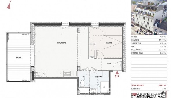 Logement tudiant T2 à Orlans (45100)