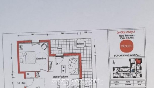 Logement tudiant T2 à Orlans (45100)