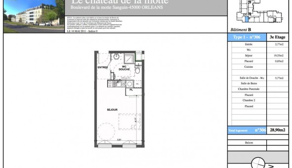 Logement �tudiant T2 &agrave; Orl�ans (45100)