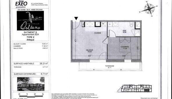 Logement �tudiant T2 &agrave; Orl�ans (45100)