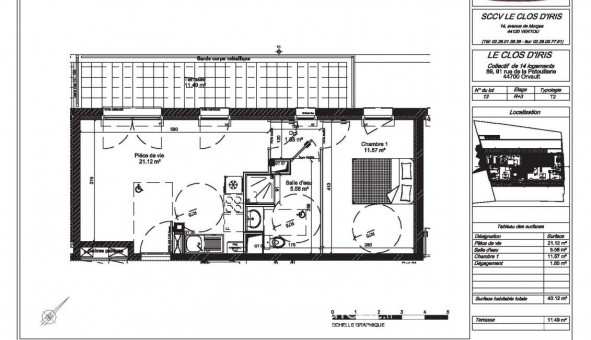 Logement tudiant T2 à Orvault (44700)