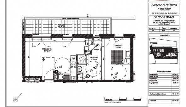 Logement �tudiant T2 &agrave; Orvault (44700)