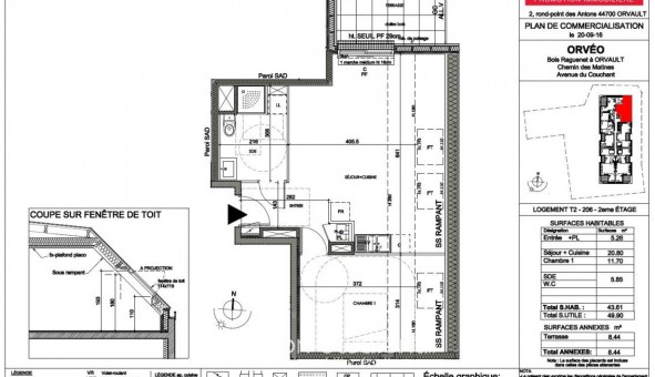 Logement �tudiant T2 &agrave; Orvault (44700)