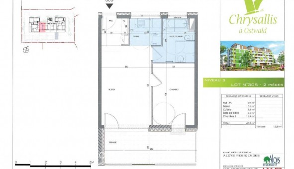 Logement tudiant T2 à Ostwald (67540)