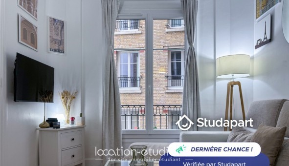 Logement tudiant Location T2 Meublé Paris 15me arrondissement (75015)