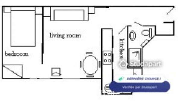Logement tudiant T2 à Paris 15me arrondissement (75015)