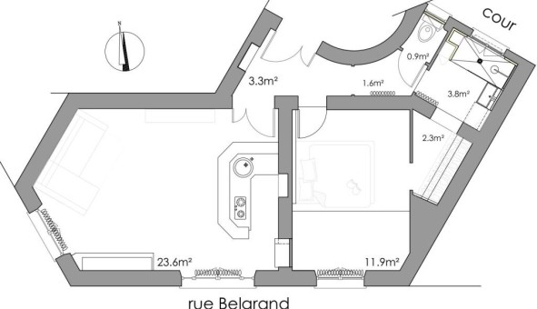 Logement tudiant T2 à Paris 20me arrondissement (75020)
