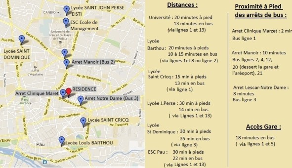 Logement tudiant T2 à Pau (64000)