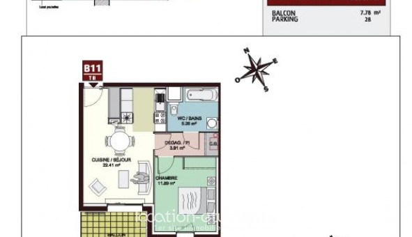 Logement �tudiant T2 &agrave; Poitiers (86000)