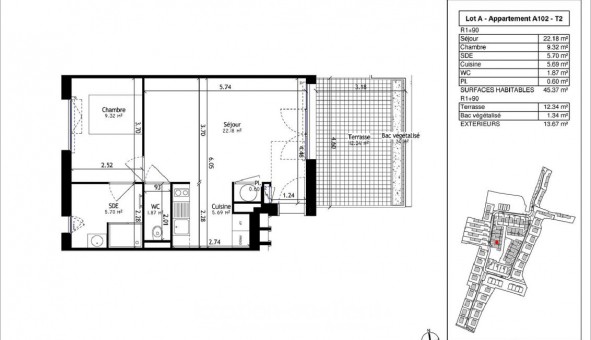 Logement �tudiant T2 &agrave; Pornichet (44380)
