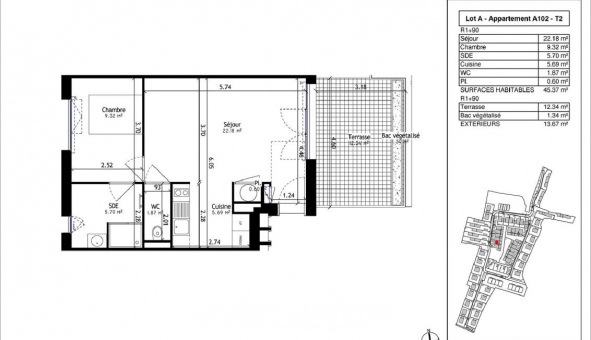 Logement �tudiant T2 &agrave; Pornichet (44380)