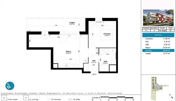 Logement �tudiant T2 &agrave; Quesnoy sur De�le (59890)