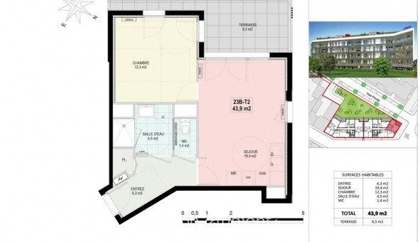 Logement tudiant T2 à Reims (51100)