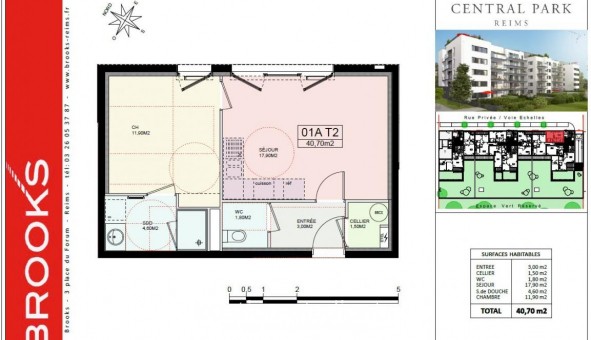 Logement tudiant T2 à Reims (51100)