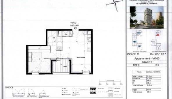 Logement �tudiant T2 &agrave; Rennes (35000)