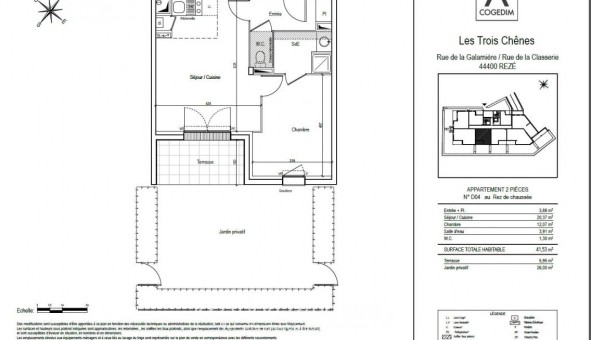 Logement tudiant T2 à Rez (44400)