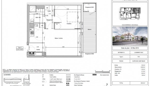 Logement �tudiant T2 &agrave; Rez� (44400)