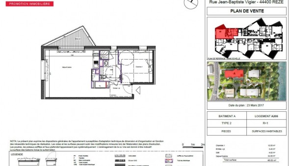 Logement �tudiant T2 &agrave; Rez� (44400)