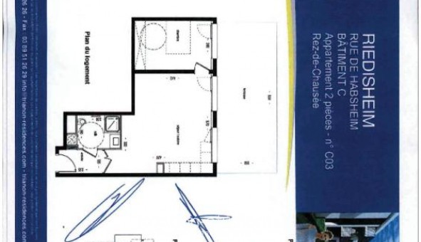 Logement �tudiant T2 &agrave; Riedisheim (68400)