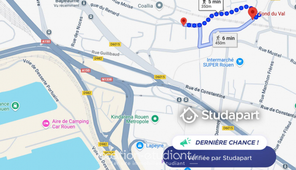 Logement tudiant T2 à Rouen (76100)