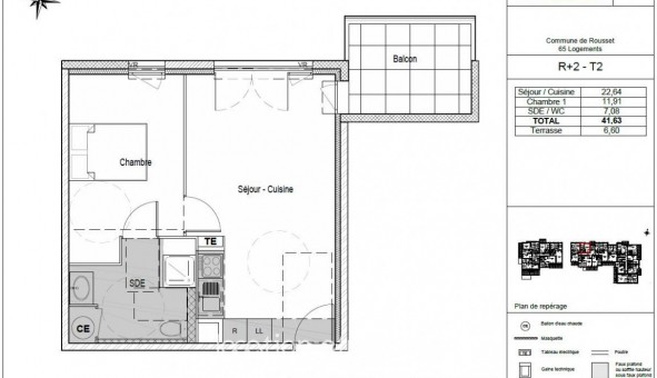 Logement tudiant T2 à Rousset (13790)