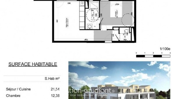 Logement tudiant T2 à  ()