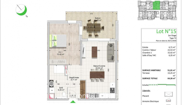 Logement �tudiant T2 &agrave;  ()