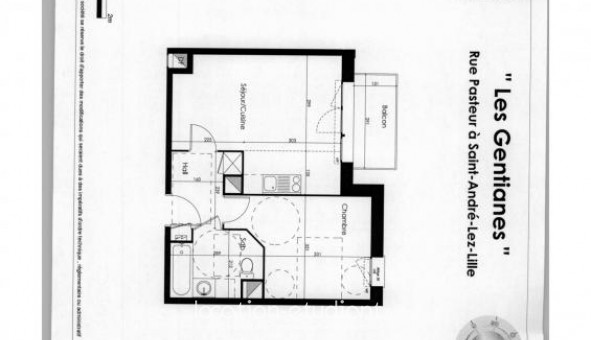 Logement tudiant T2 à Saint Andr lez Lille (59350)