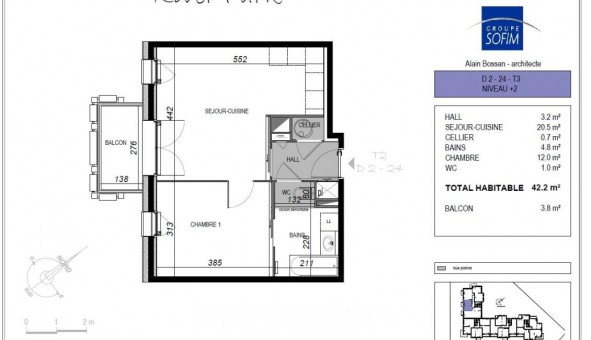 Logement �tudiant T2 &agrave; Saint Andr� lez Lille (59350)