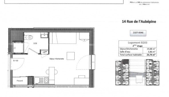 Logement tudiant T2 à Saint Barthlemy d'Anjou (49124)