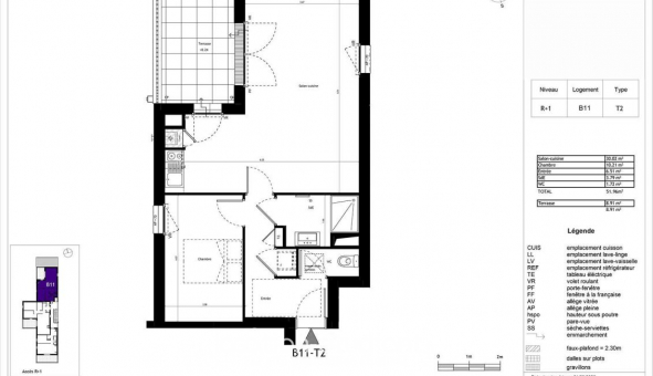 Logement �tudiant T2 &agrave; Saint Brieuc (22000)