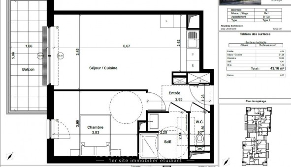 Logement �tudiant T2 &agrave; Saint Cyr sur Loire (37540)