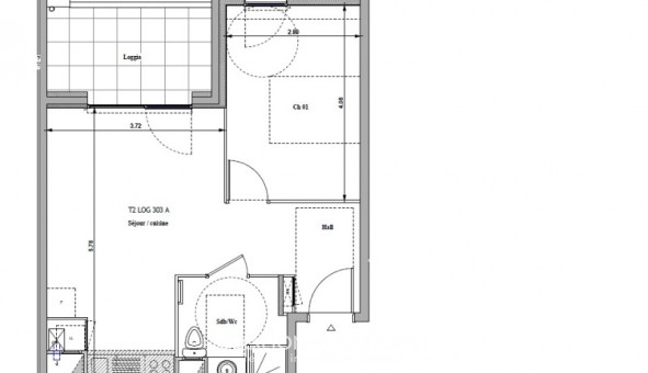 Logement �tudiant T2 &agrave; Saint Fons (69190)
