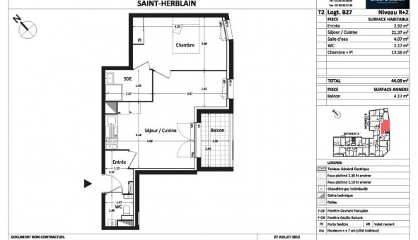 Logement tudiant T2 à Saint Herblain (44800)