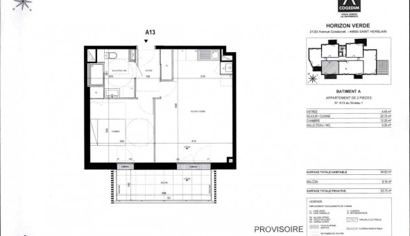 Logement tudiant T2 à Saint Herblain (44800)