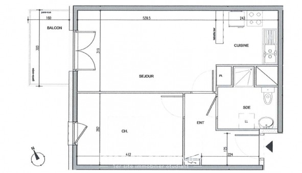 Logement �tudiant T2 &agrave; Saint Herblain (44800)