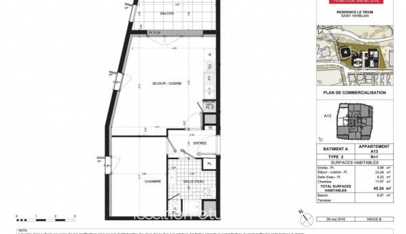 Logement �tudiant T2 &agrave; Saint Herblain (44800)
