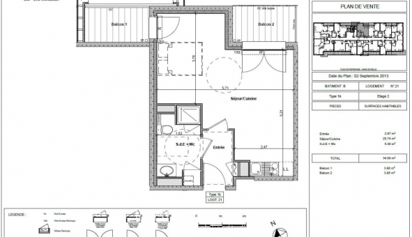 Logement �tudiant T2 &agrave; Saint Herblain (44800)