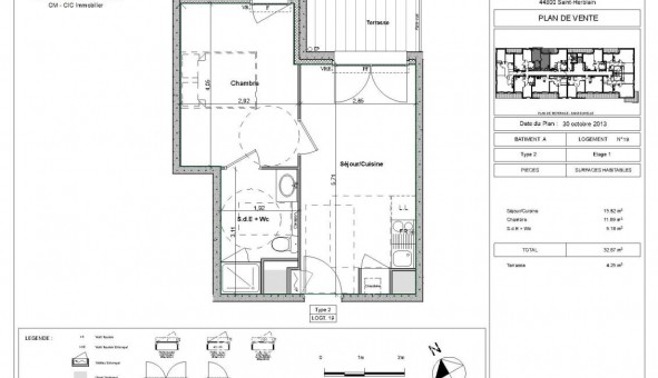 Logement �tudiant T2 &agrave; Saint Herblain (44800)
