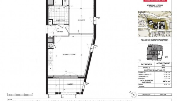 Logement �tudiant T2 &agrave; Saint Herblain (44800)