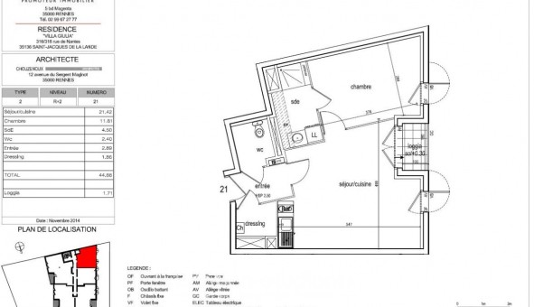 Logement tudiant T2 à Saint Jacques de la Lande (35136)