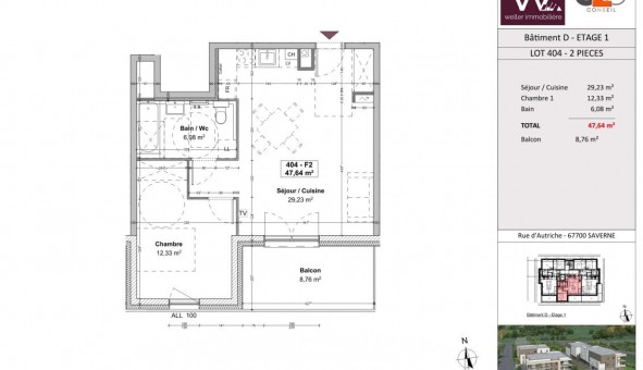 Logement �tudiant T2 &agrave; Saint Jean Saverne (67700)