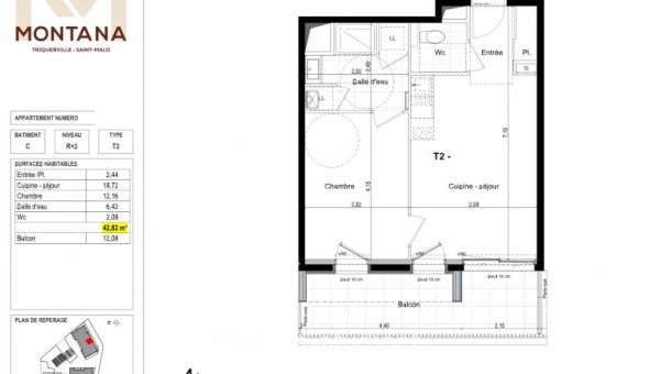 Logement �tudiant T2 &agrave; Saint Malo (35400)