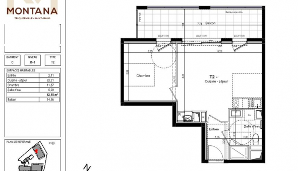 Logement �tudiant T2 &agrave; Saint Malo (35400)