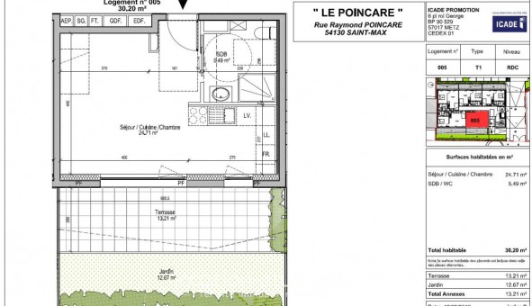 Logement �tudiant T2 &agrave; Saint Max (54130)