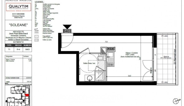 Logement �tudiant T2 &agrave; Saint Nazaire (44600)