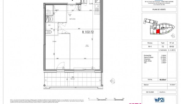 Logement �tudiant T2 &agrave; Saint Nazaire (44600)