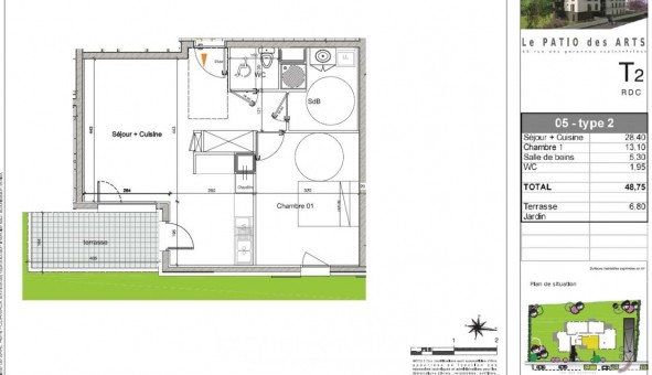 Logement �tudiant T2 &agrave; Saint Priest (69800)