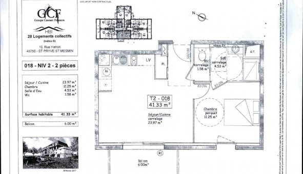 Logement �tudiant T2 &agrave; Saint Pryv� Saint Mesmin (45750)