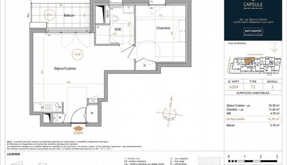 Logement tudiant T2 à Saint Sbastien sur Loire (44230)
